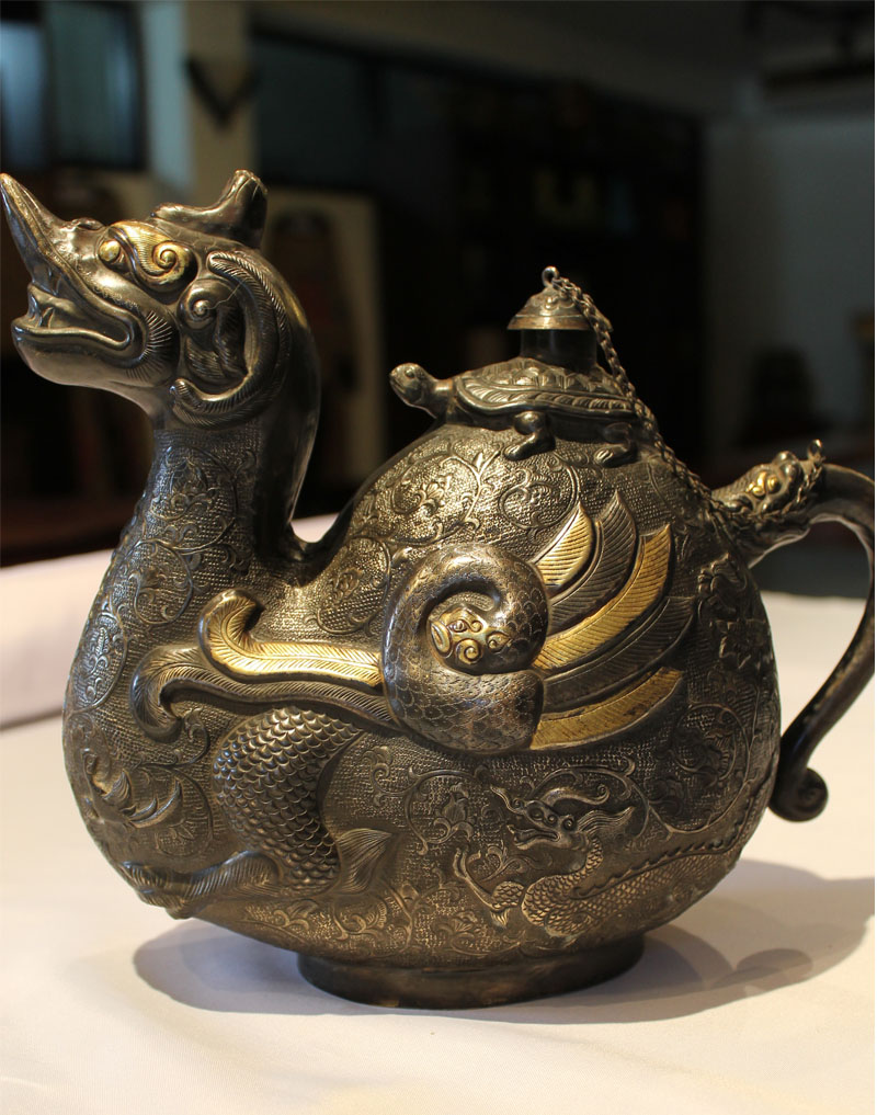 Antique Chinese Tang Dynasty Silver Pitcher